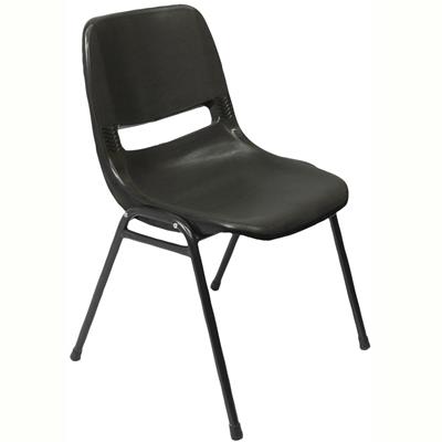Image for RAPIDLINE P100 STACKING CHAIR POLYPROPYLENE BLACK from Barkers Rubber Stamps & Office Products Depot