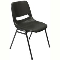 rapidline p100 stacking chair polypropylene black