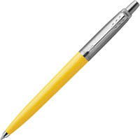 parker jotter originals ballpoint pen medium blue ink medium stainless steel / yellow trim