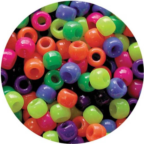 Image for EDUCATIONAL COLOURS PONY BEADS NEON PACK 1600 from Ross Office Supplies Office Products Depot
