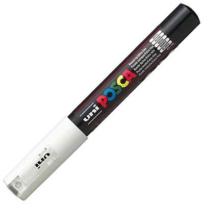 Image for POSCA PC-1M PAINT MARKER BULLET EXTRA FINE 1.0MM WHITE from Ross Office Supplies Office Products Depot