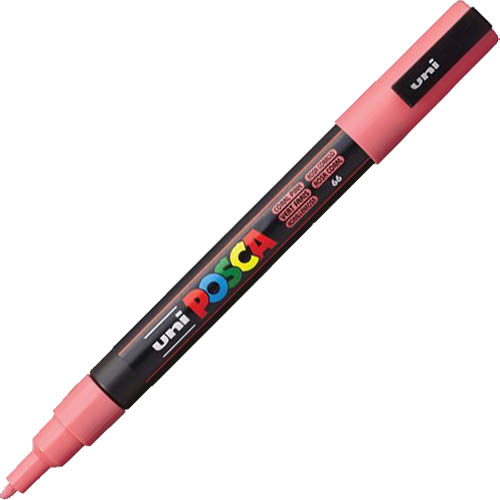 Image for POSCA PC-3M PAINT MARKER BULLET FINE 1.3MM CORAL PINK from Ross Office Supplies Office Products Depot