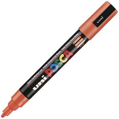 Image for POSCA PC-5M PAINT MARKER BULLET MEDIUM 2.5MM ORANGE from Office Products Depot