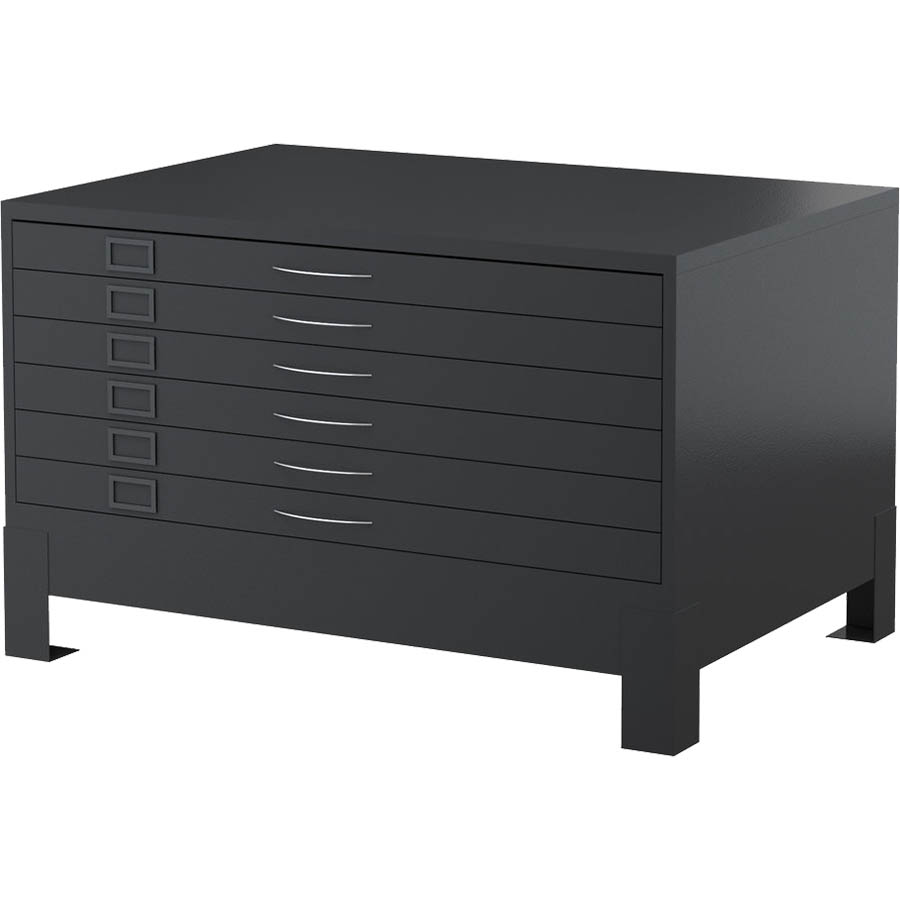 Image for STEELCO PLAN CABINET 6 DRAWER 628 X 1375 X 960MM GRAPHITE RIPPLE from Total Supplies Pty Ltd