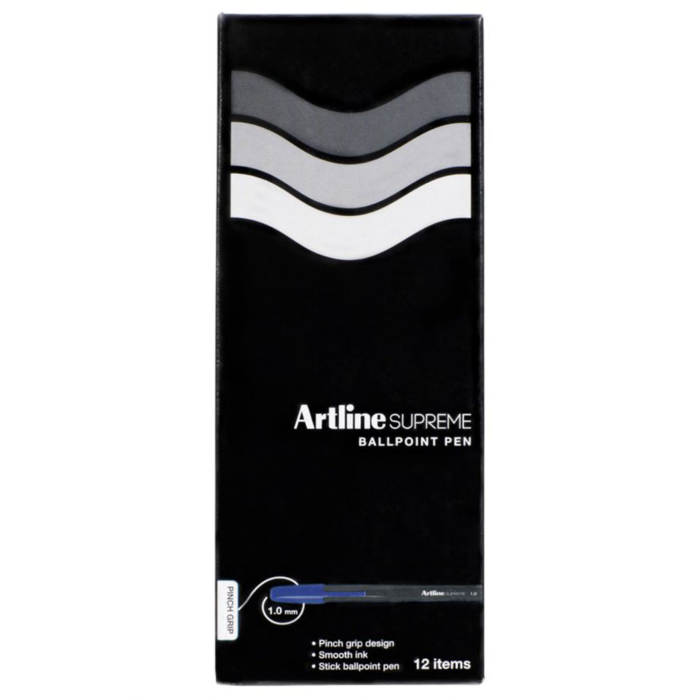 Image for ARTLINE SUPREME BALLPOINT PEN 1.0MM BLUE BOX 12 from Total Supplies Pty Ltd