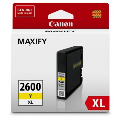 Image for CANON PGI2600XLY INK CARTRIDGE HIGH YIELD YELLOW from Ross Office Supplies Office Products Depot