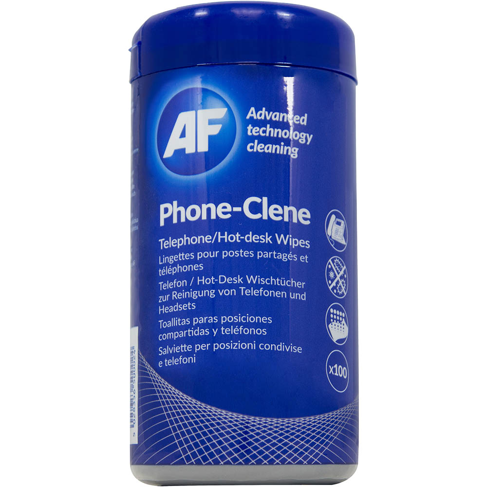 Image for AF PHONE-CLENE WIPES TUB 100 from MOE Office Products Depot Mackay & Whitsundays