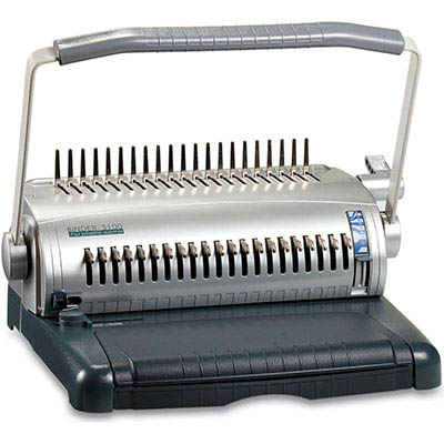 Image for QUPA S100 MANUAL BINDING MACHINE PLASTIC COMB GREY from MOE Office Products Depot Mackay & Whitsundays