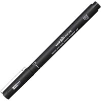uni-ball 200 pin fineliner pen 0.6mm black