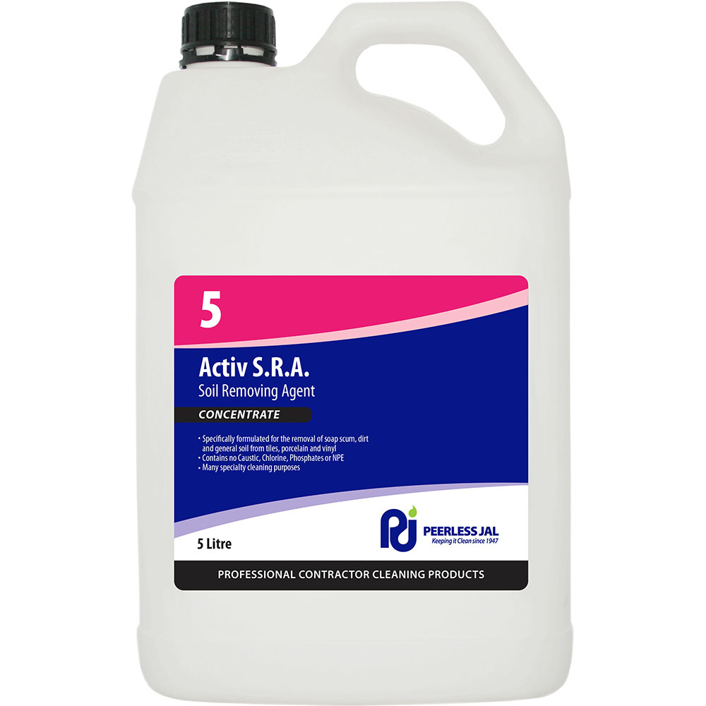 Image for PEERLESS JAL ACTIV S.R.A. HEAVY DUTY SOIL REMOVER 5 LITRE from MOE Office Products Depot Mackay & Whitsundays