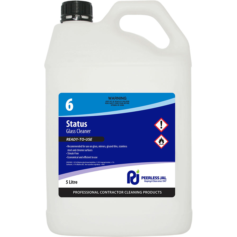 Image for PEERLESS JAL STATUS GLASS CLEANER 5 LITRE from MOE Office Products Depot Mackay & Whitsundays