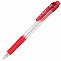 pentel bk127 e-ball retractable ballpoint pen 0.7mm red box 12