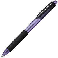 pentel bk450 click n go retractable ballpoint pen 1.0mm violet box 12