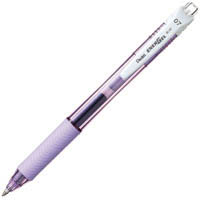 pentel bl107 energel x retractable gel ink pen 0.7mm violet barrel black ink box 12