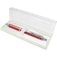 pentel bl407 energel metallic retractable gel ink pen 0.7mm red barrel black ink