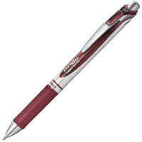 pentel bl77 energel retractable gel ink pen 0.7mm burgundy box 12