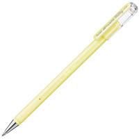 pentel k108 hybrid milky gel ink pen 0.8mm pastel yellow box 12