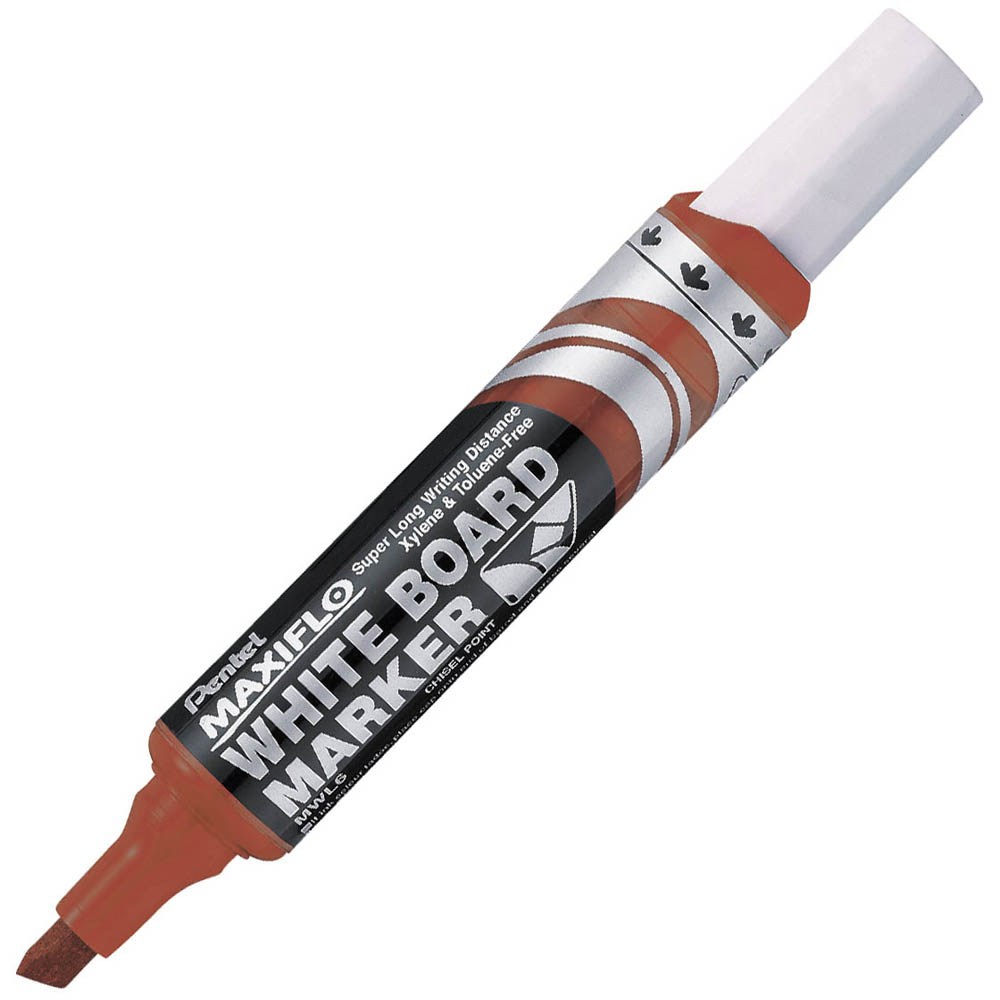 Image for PENTEL MWL6 MAXIFLO WHITEBOARD MARKER CHISEL 7.0MM BROWN from MOE Office Products Depot Mackay & Whitsundays