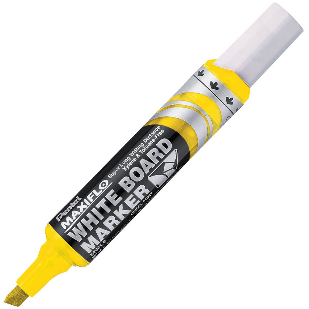 Image for PENTEL MWL6 MAXIFLO WHITEBOARD MARKER CHISEL 7.0MM YELLOW from MOE Office Products Depot Mackay & Whitsundays