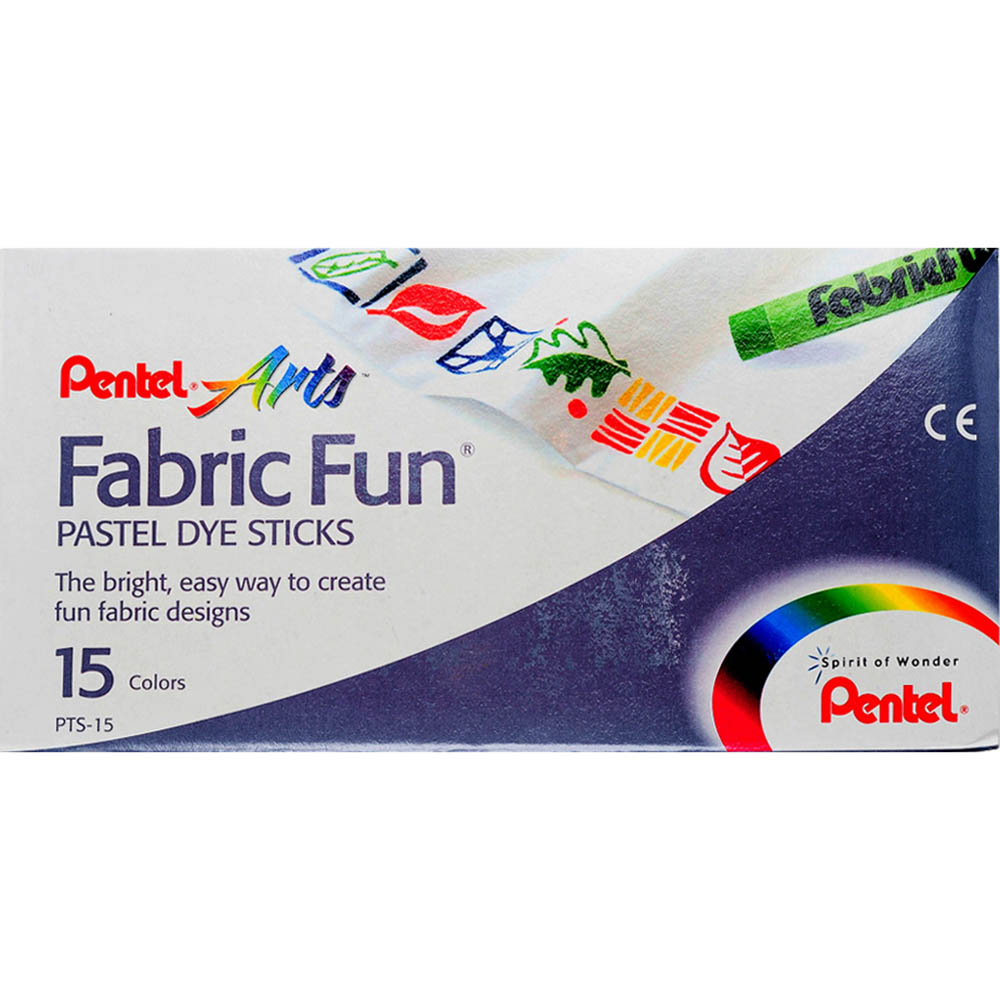 Image for PENTEL PTS ARTS FABRIC FUN PASTEL DYE STICKS ASSORTED PACK 15 from Office Products Depot