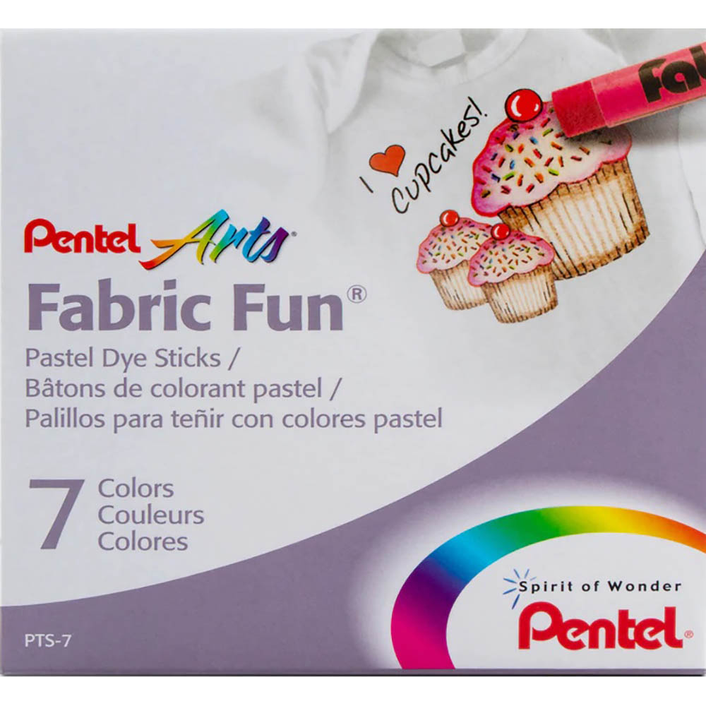 Image for PENTEL PTS ARTS FABRIC FUN PASTEL DYE STICKS ASSORTED PACK 7 from Ross Office Supplies Office Products Depot
