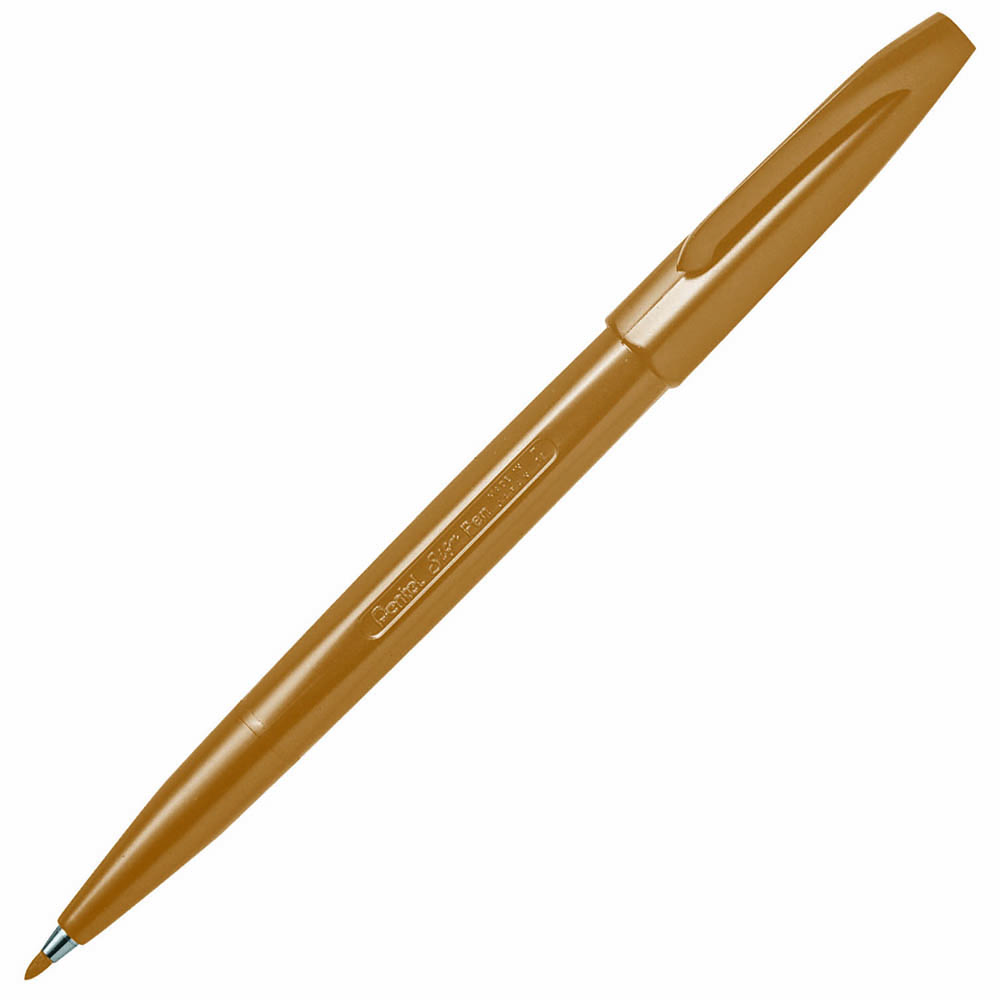 Image for PENTEL S520 SIGN PEN 0.8MM YELLOW OCHRE BOX 12 from MOE Office Products Depot Mackay & Whitsundays