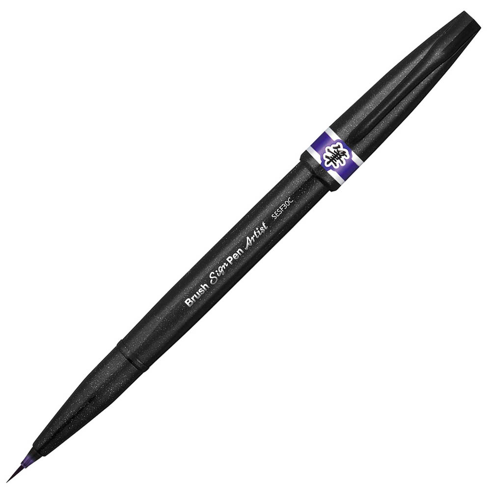 Image for PENTEL SESF30C ARTIST BRUSH SIGN PEN SUPER FINE VIOLET BOX 12 from MOE Office Products Depot Mackay & Whitsundays