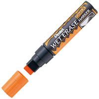 pentel smw56 jumbo wet erase chalk marker chisel 10-15mm orange