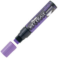 pentel smw56 jumbo wet erase chalk marker chisel 10-15mm violet