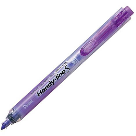 Image for PENTEL SXS15 HANDY-LINE S RETRACTABLE HIGHLIGHTER CHISEL VIOLET BOX 12 from MOE Office Products Depot Mackay & Whitsundays