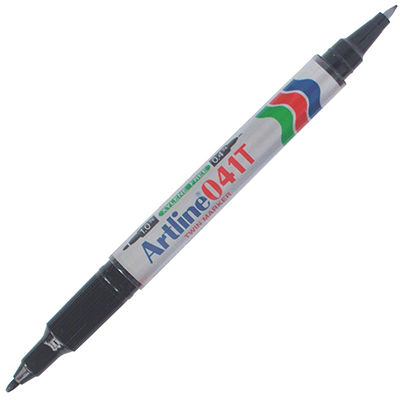 Image for ARTLINE 041T DUAL NIB PERMANENT MARKER BULLET 0.4/1.0MM BLACK from MOE Office Products Depot Mackay & Whitsundays