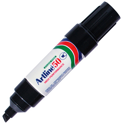 Image for ARTLINE 50 PERMANENT MARKER 6MM CHISEL BLACK from MOE Office Products Depot Mackay & Whitsundays