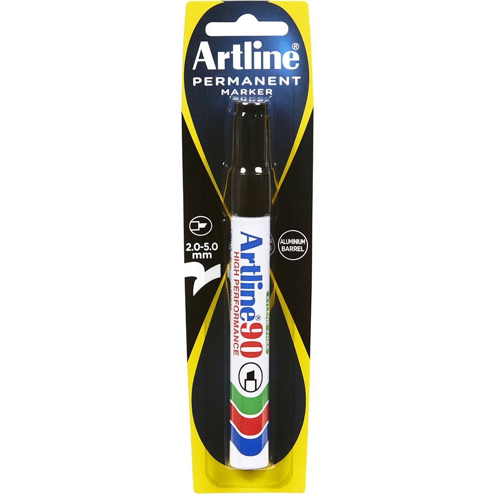 Image for ARTLINE 90 PERMANENT MARKER CHISEL 2-5MM BLACK HANGSELL from MOE Office Products Depot Mackay & Whitsundays