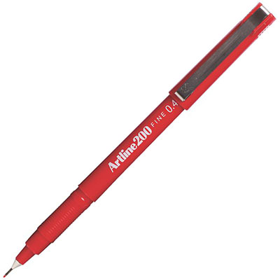 Image for ARTLINE 200 FINELINER PEN 0.4MM BRIGHT RED from MOE Office Products Depot Mackay & Whitsundays