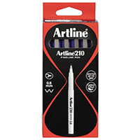 artline 210 fineliner pen 0.6mm purple box 12