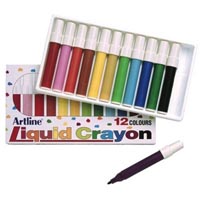 artline 300 liquid crayons assorted pack 12