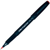 artline 3400 ergoline fibre tip pen 0.4mm red