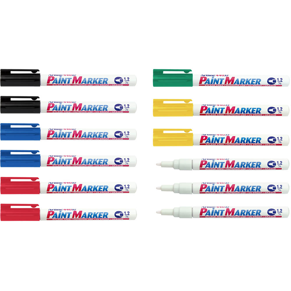 Image for ARTLINE 440 PAINT MARKER BULLET 1.2MM 6 COLOUR ASSORTED BOX 12 from MOE Office Products Depot Mackay & Whitsundays
