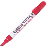 artline 509a whiteboard marker chisel 5mm red