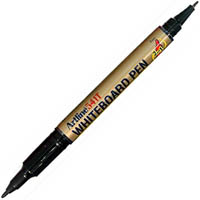 artline 541t dual nib fine whiteboard marker 0.4/1.0mm bullet black hangsell