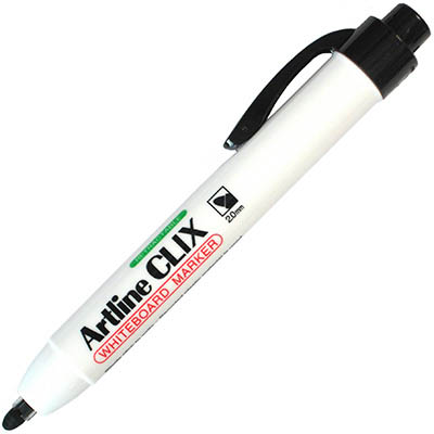 Image for ARTLINE 573 CLIX RETRACTABLE WHITEBOARD MARKER BULLET 1.5MM BLACK from Margaret River Office Products Depot