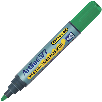 Image for ARTLINE 577 WHITEBOARD MARKER BULLET 3MM GREEN from Total Supplies Pty Ltd