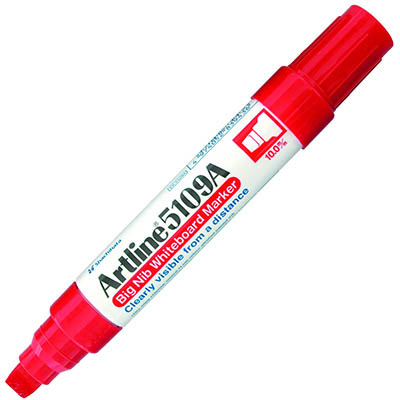 Image for ARTLINE 5109A WHITEBOARD MARKER CHISEL 10MM RED HANGSELL from MOE Office Products Depot Mackay & Whitsundays