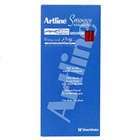 artline smoove ballpoint pen medium 1.0mm red box 12