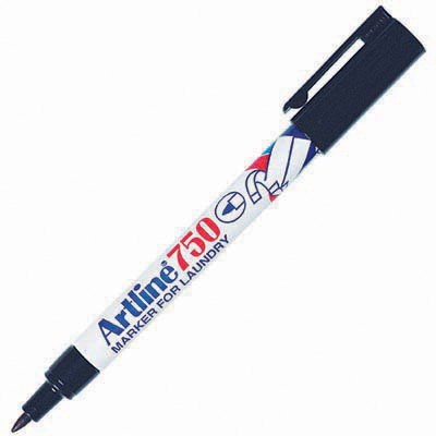 Image for ARTLINE 750 LAUNDRY MARKER BULLET 0.7MM BLACK from Total Supplies Pty Ltd
