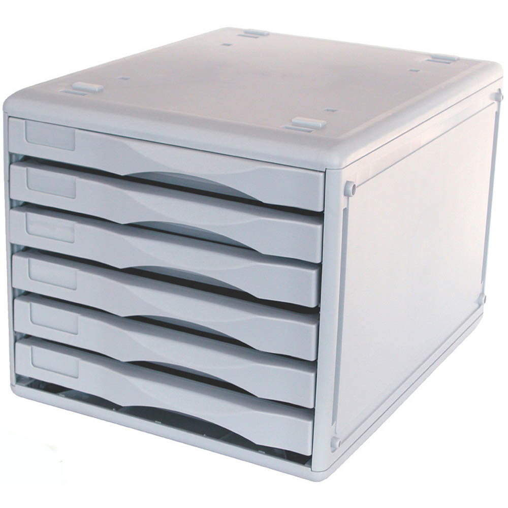 Image for METRO DESKTOP FILING 6 DRAWERS B4 LIGHT GREY from Ross Office Supplies Office Products Depot