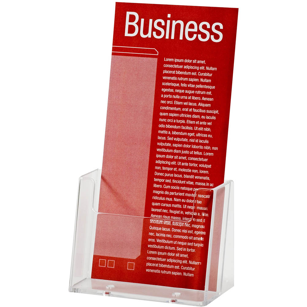 Image for ESSELTE BROCHURE HOLDER FREE-STANDING 1 TIER DL CLEAR from MOE Office Products Depot Mackay & Whitsundays