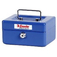esselte classic cash box 152 x 118 x 80mm size 6 blue