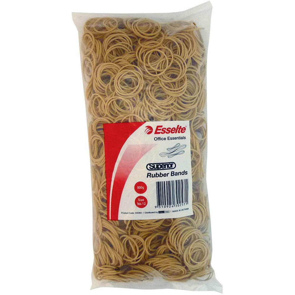 Image for ESSELTE SUPERIOR RUBBER BANDS SIZE 28 500G BAG from MOE Office Products Depot Mackay & Whitsundays