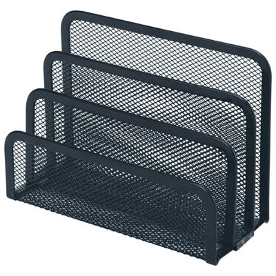 Image for ESSELTE METAL MESH VERTICAL ORGANISER FILE SORTER BLACK from Ross Office Supplies Office Products Depot